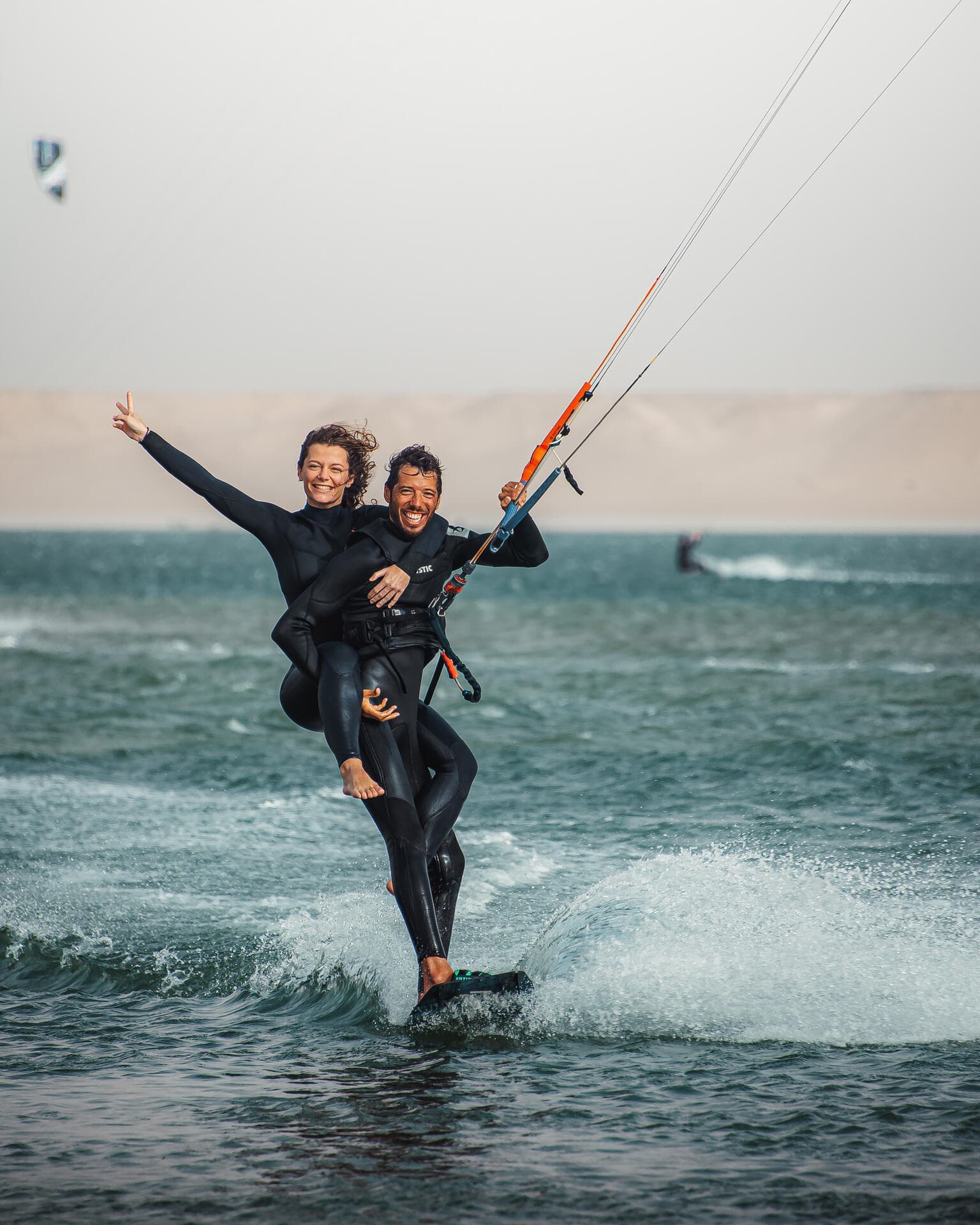 Kitesurf sur la lagune de Dakhla