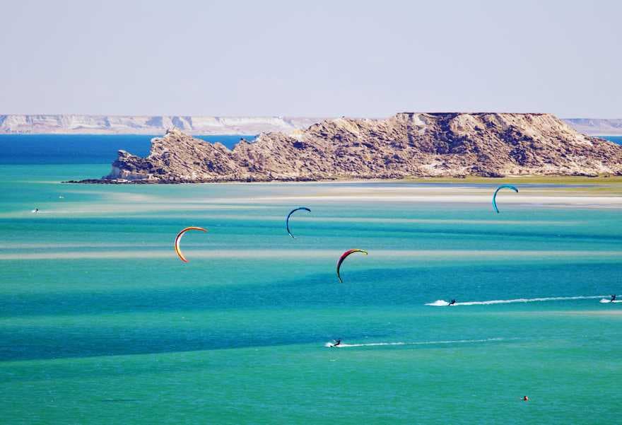 Vue aérienne de la lagune de Dakhla